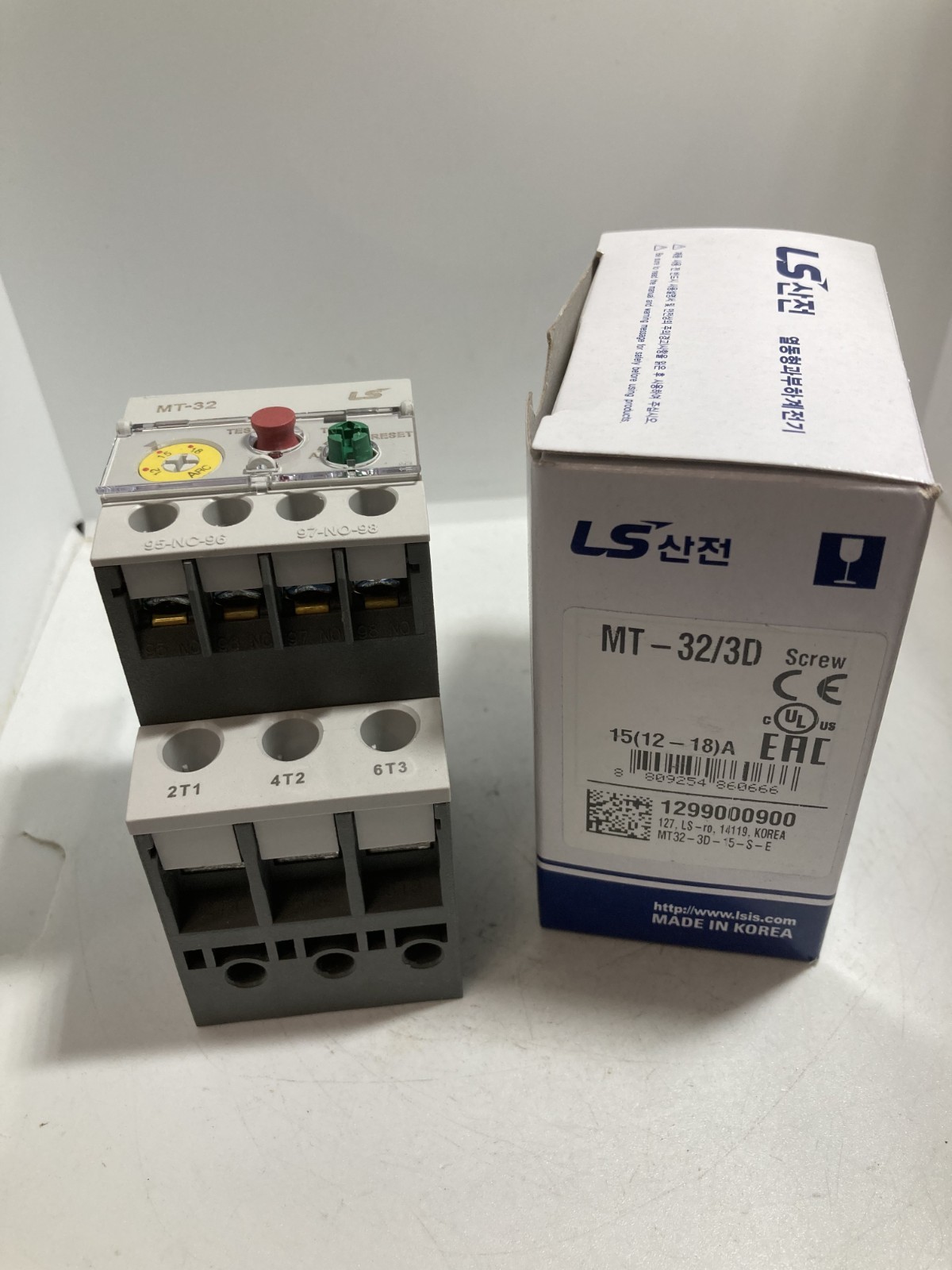 LS ELECTRIC MT-32/3D THERMAL OVERLOAD RELAY 15(12-18)A 120-600V 50/60HZ NIB