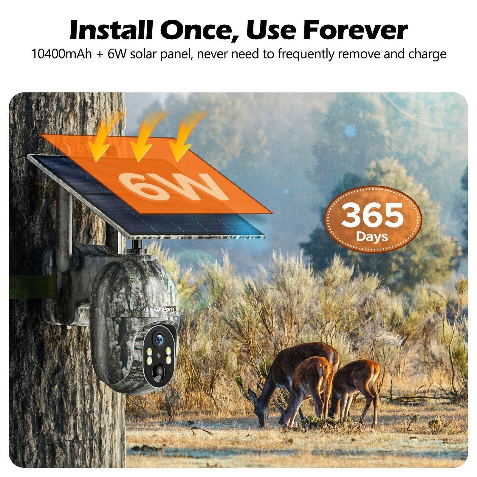 2K 4G LTE Cellular Solar PTZ Trail Camera Security Camera With SIM Card US