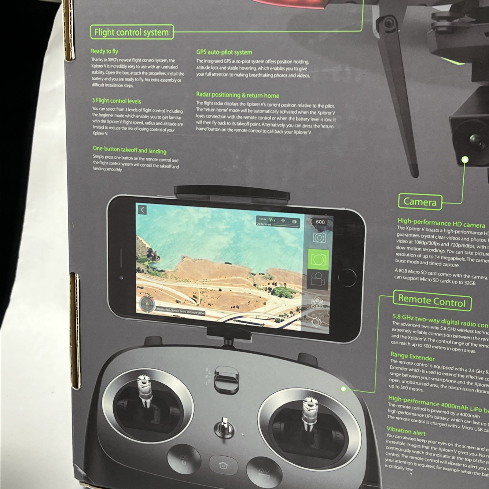 Xiro xplorer v Drone With Accessories New