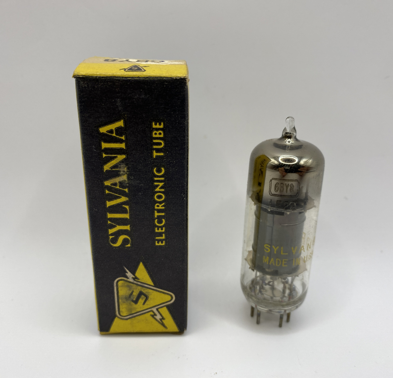 Vintage Sylvania Electron/ Vacuum Tube 6BY8 w/ Box TESTED With Photos!