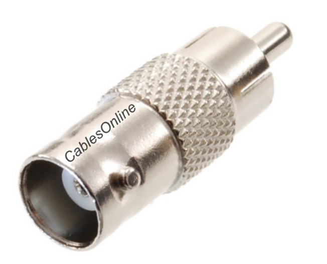 5-Pack BNC Female to RCA Male 75ohm Coaxial Metal Adapter, AV-A01-5