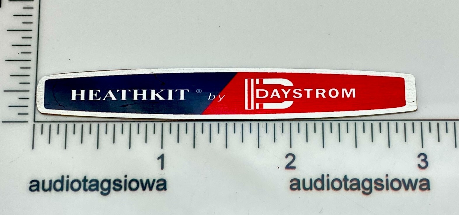 Heathkit by Daystrom Nameplate Logo Badge Custom Made Aluminum - AJ-30 Version