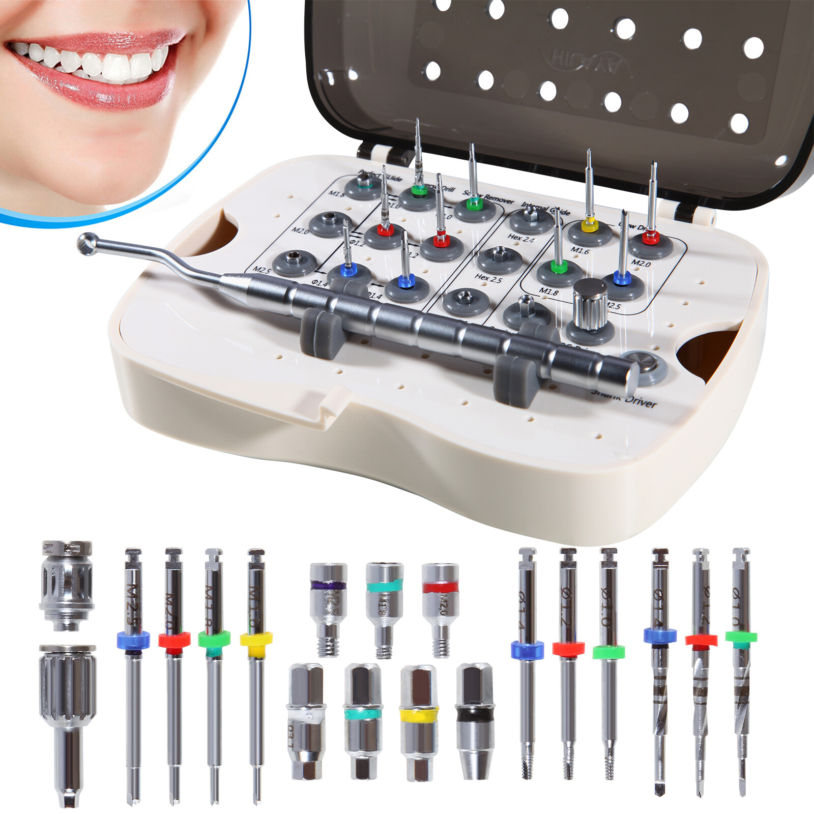 Implant Broken Screw Remover Kit Reverse Drill Guide Driver SR Neobiotech Dental