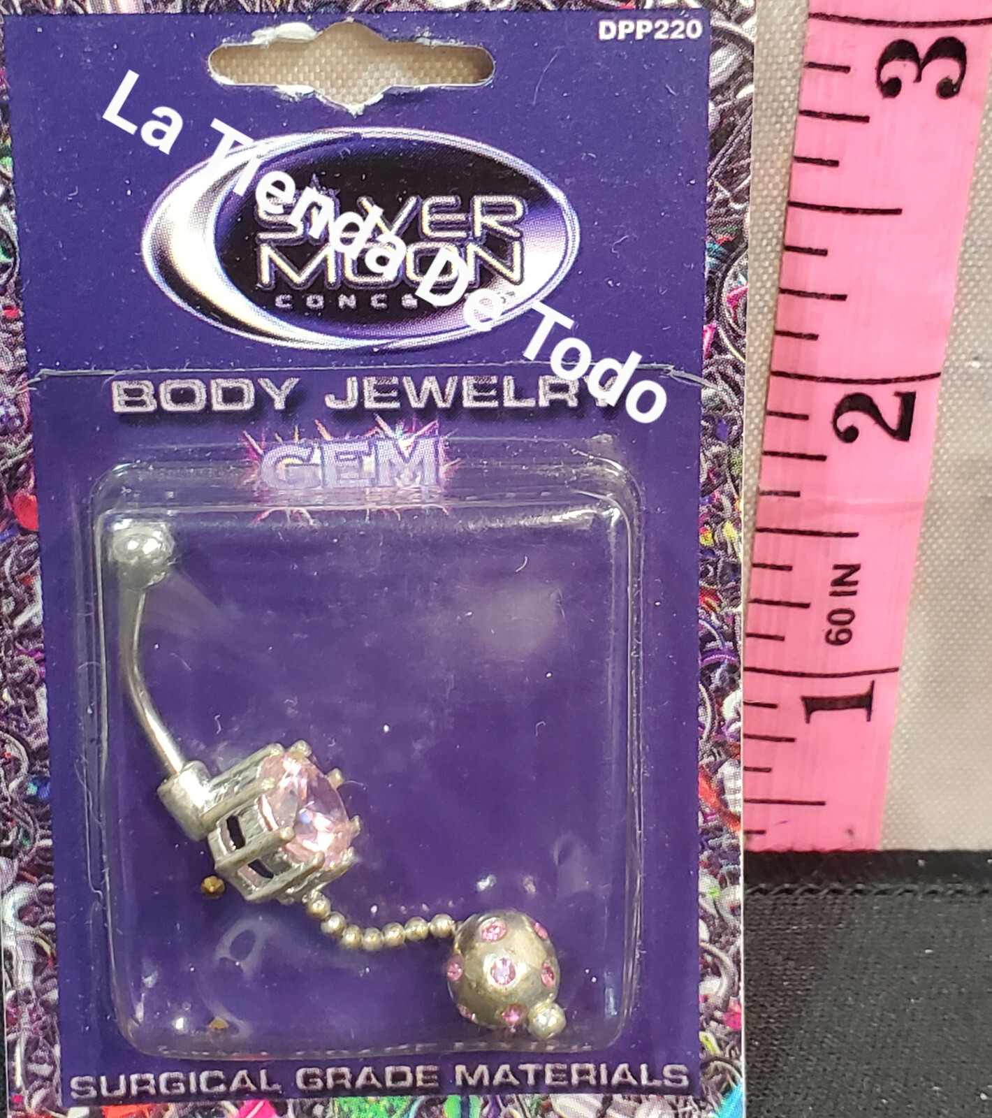 BODY JEWELRY BELLY BUTTON NAVEL RING BIG GEM DANGLE FLAIL STYLE READ