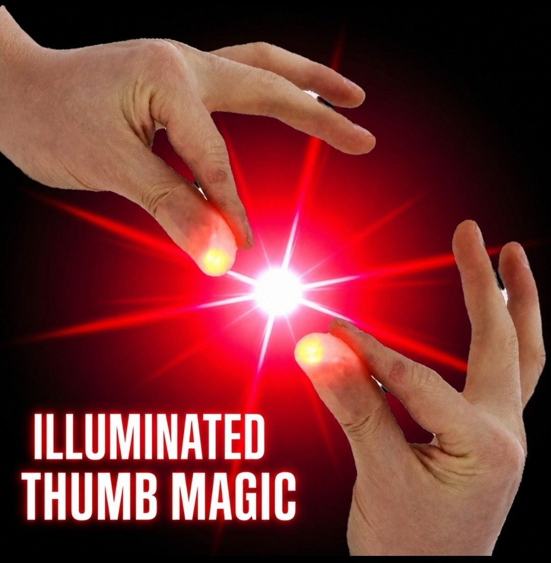 LED Thumb Tip Magic Trick – Illuminated Magic Gimmick for Close-Up Magic