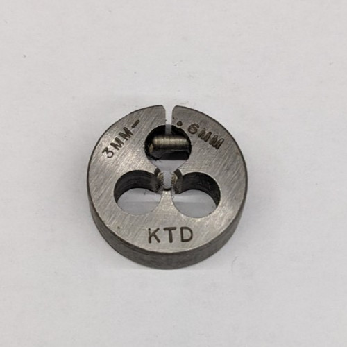 Kromhard M3x0.6 Round Die Screw Adjusting Metric CS 13/16" OD UK