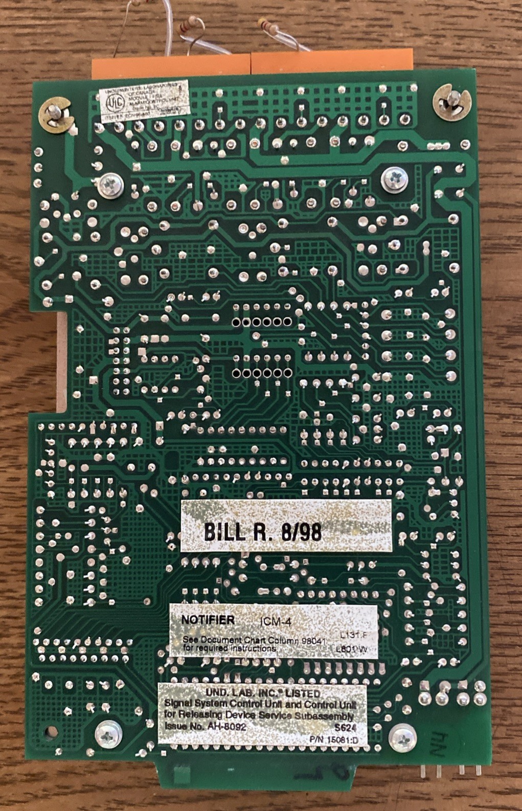 NOTIFIER ICM-4 INDICATING CONTROL MODULE FIRE ALARM BOARD