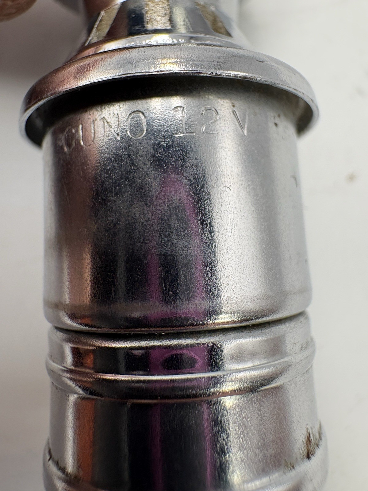 Vintage Car Dash Chrome Metal Lighter Cuno 12V Untested