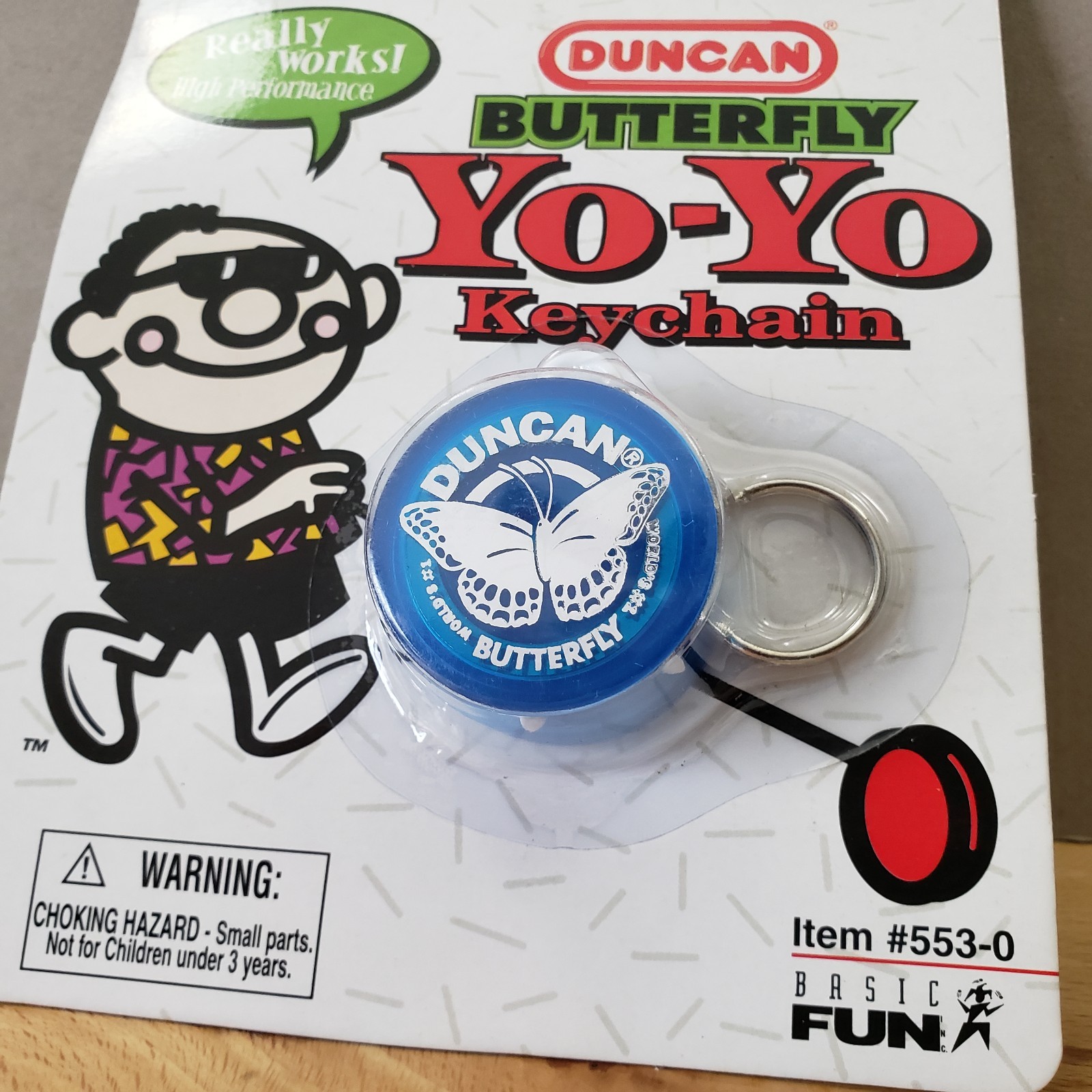 Duncan Butterfly Yo-Yo Keychain Blue