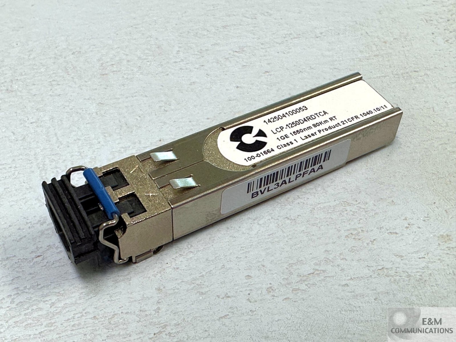 100-01664 CALIX LCP-1250D4RDTCA 1GE 1550NM 1000BASE-ZX 80KM SMF SFP TRANSCEIVER