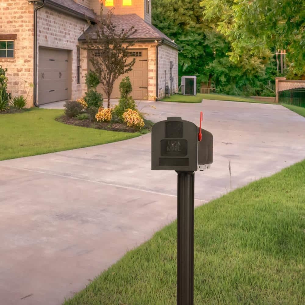 Architectural Mailboxes All-in-One Mailbox Post Combo Bronze Medium Plastic
