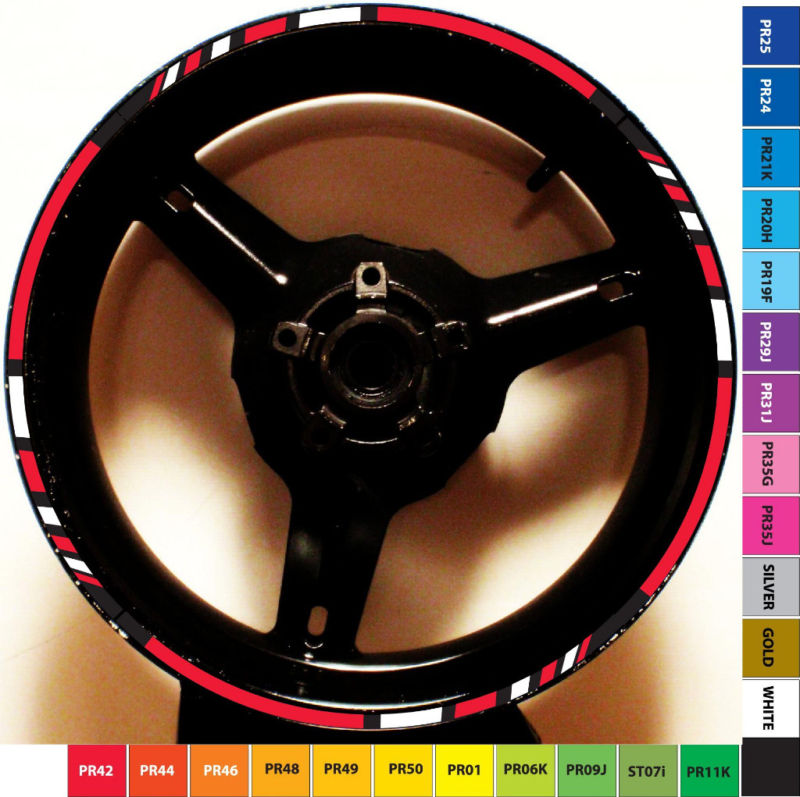 17" MOTORCYCLE RIM STRIPES WHEEL DECALS TAPE STICKERS HONDA CBR 1000RR FIREBLADE