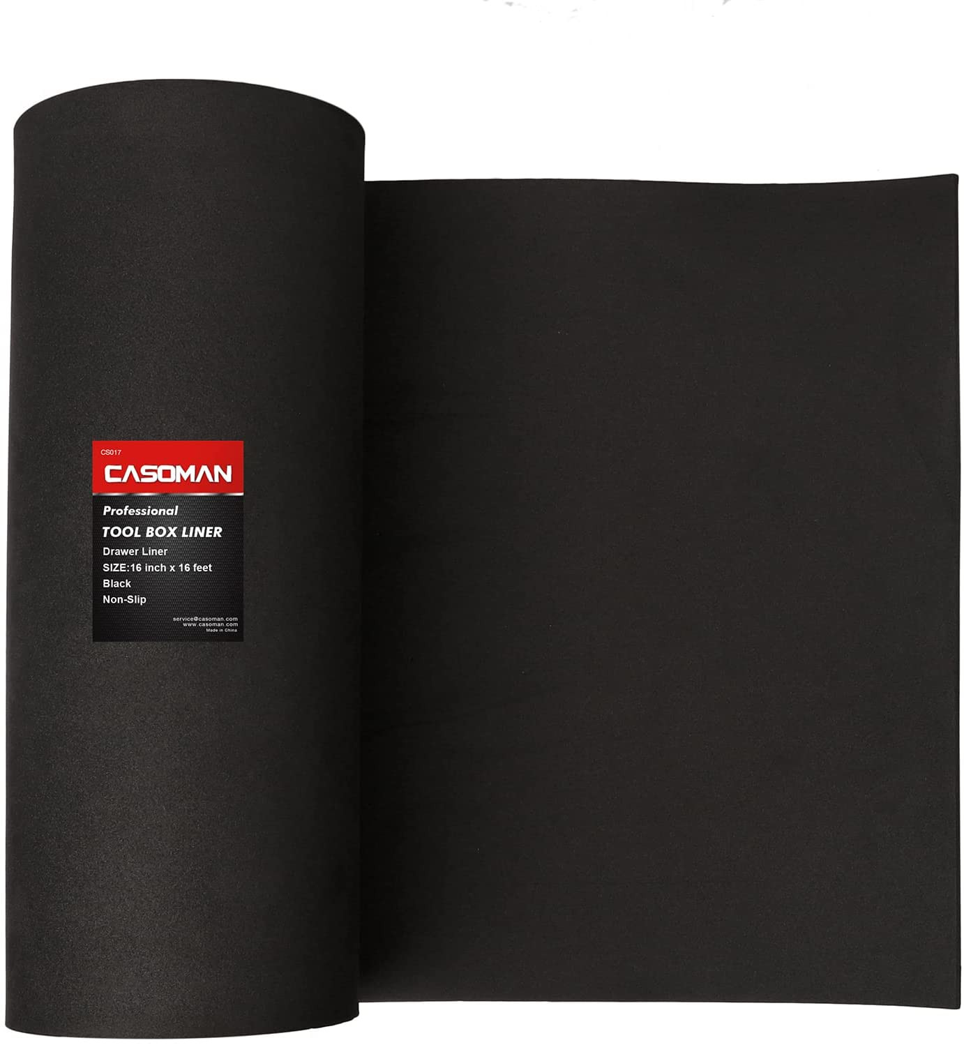 Tool Box Liner and Drawer Liner - 16 Inch Wide X 16 Feet Long Non-Slip Black NEW