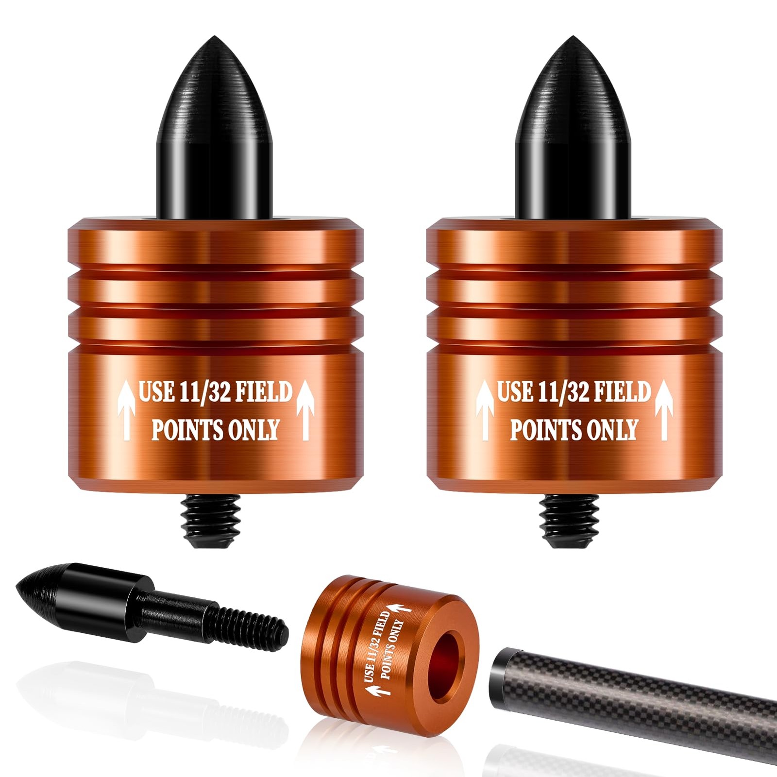 ComfyKit 2PCS Crossbow Bolt Decocking Heads,Decocking Point Orange-2pcs