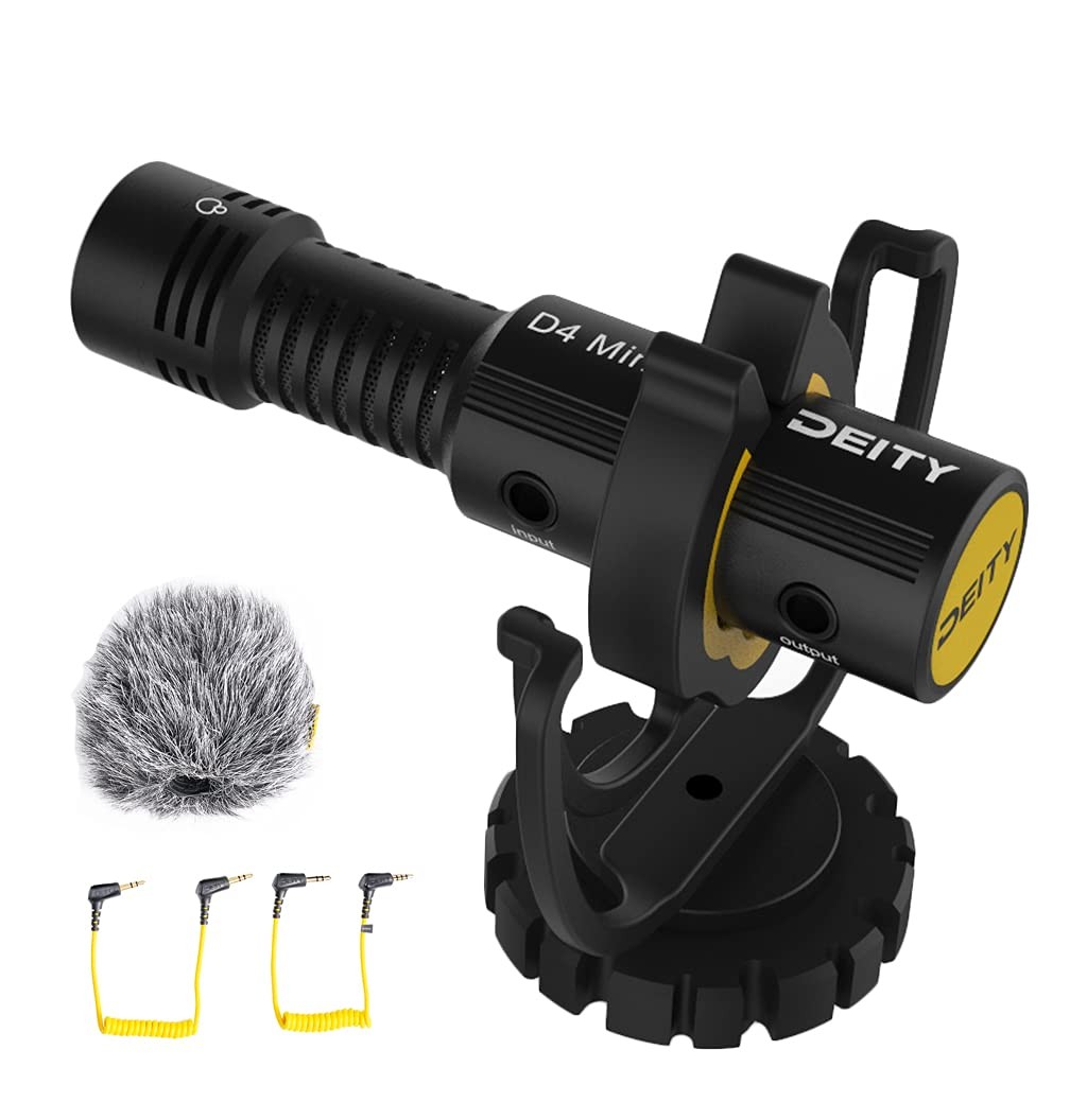 Deity V-Mic D4 Mini Microphone On-Camera Interview Mic Super Cardioid Black