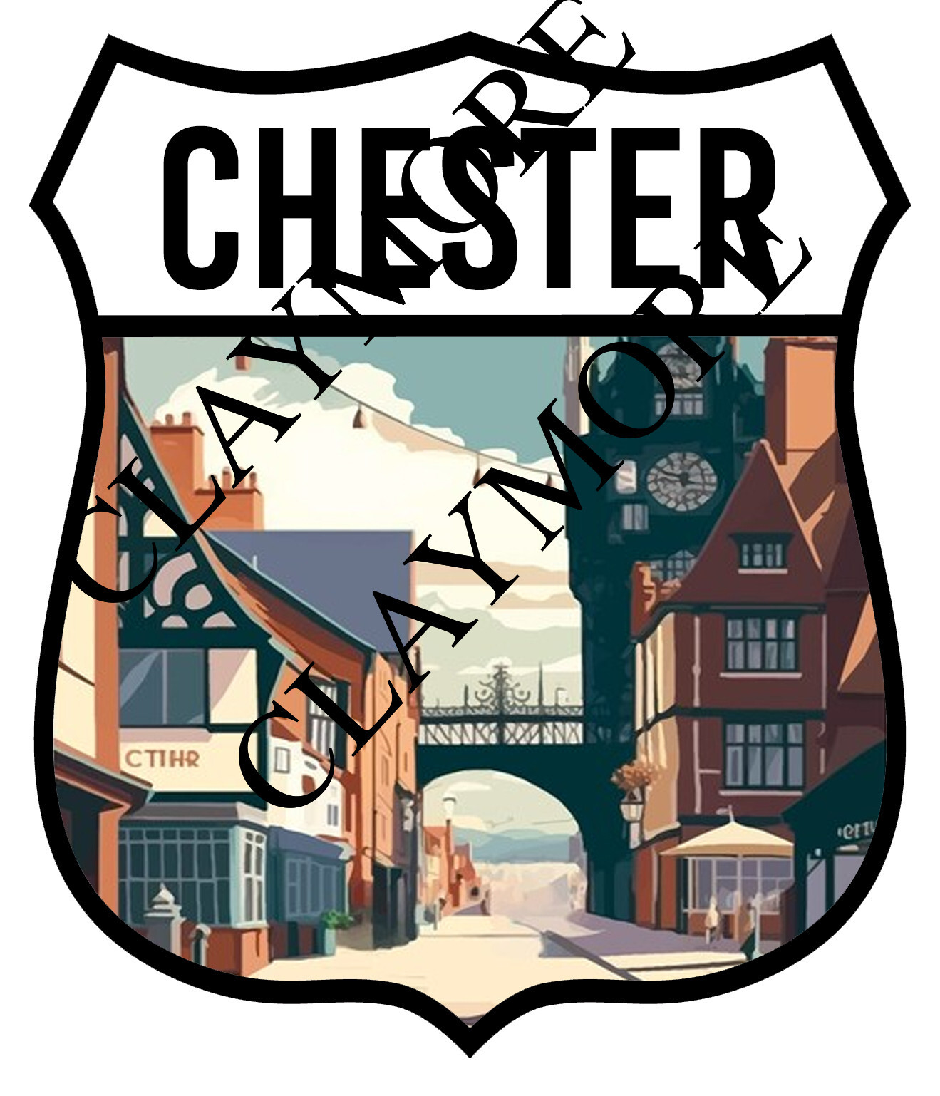CHESTER Cathedral Cheshire ZOO WALES RIVER DEE car sticker camper van Motorcycle