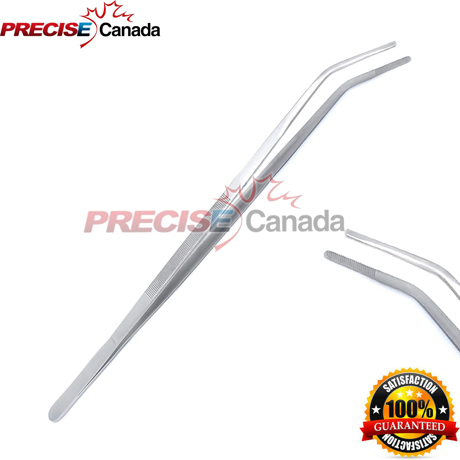 18" Huge Tweezers Thumb Dressing Forceps Curved Stainless Steel