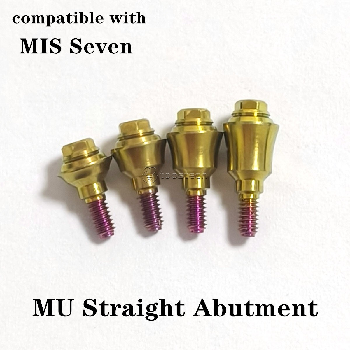Multi unit straight abutment compatible with MIS Seven Platform GH 1/2/3/4mm