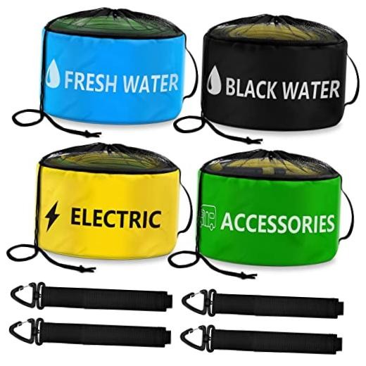Waterproof RV Hose Storage Bag of 4 Pack, Organizer Accessories for Camper,