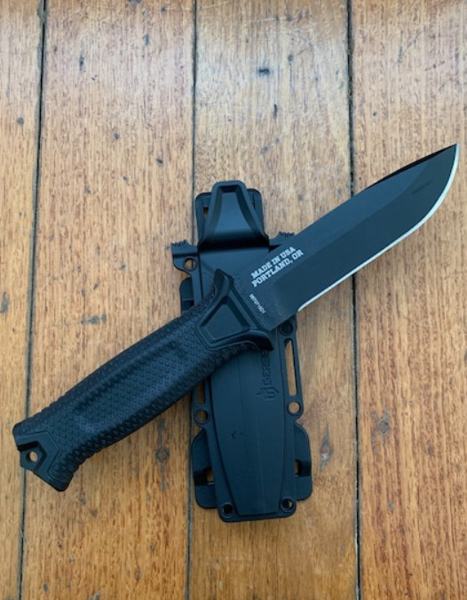 Gerber StrongArm Fixed Blade Knife Full Tang Black Tactical Outdoor Survival NEW