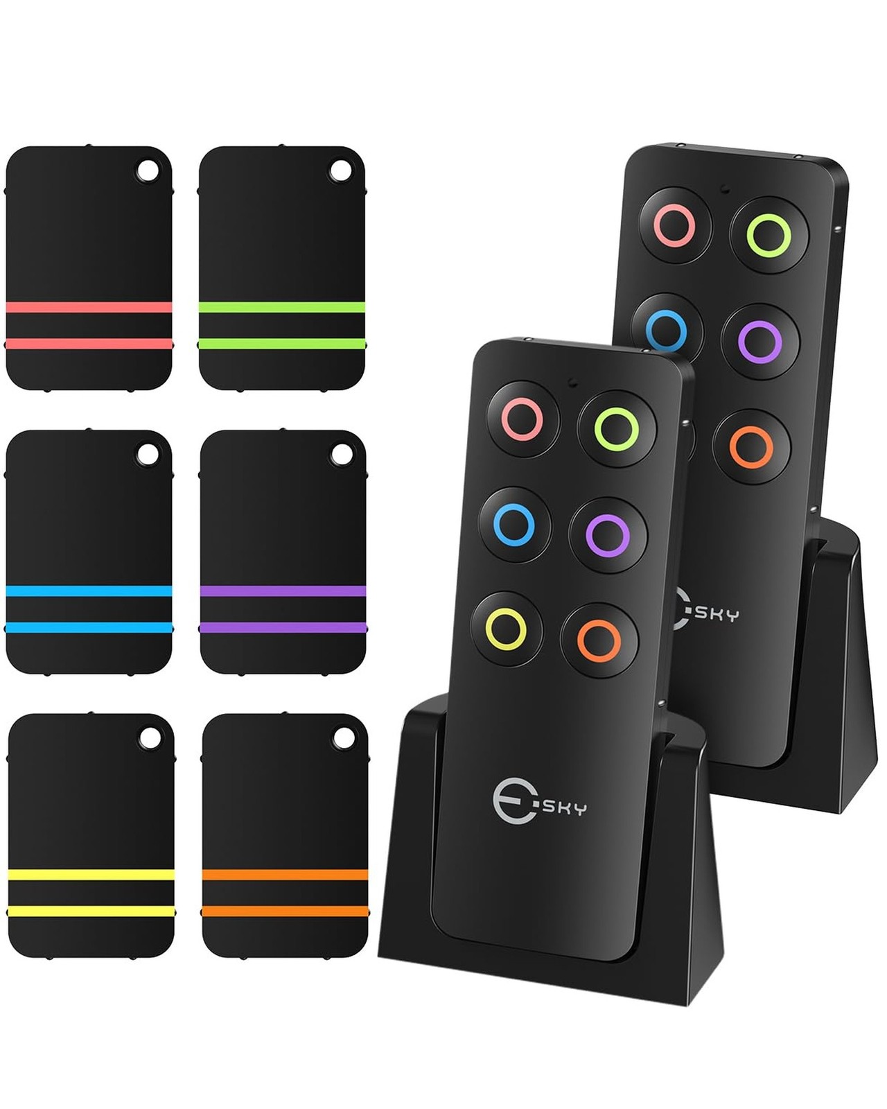 Esky Key Finder, Remote Finder Locator with Sound 85dB, 2 Transmitters and 6 ...