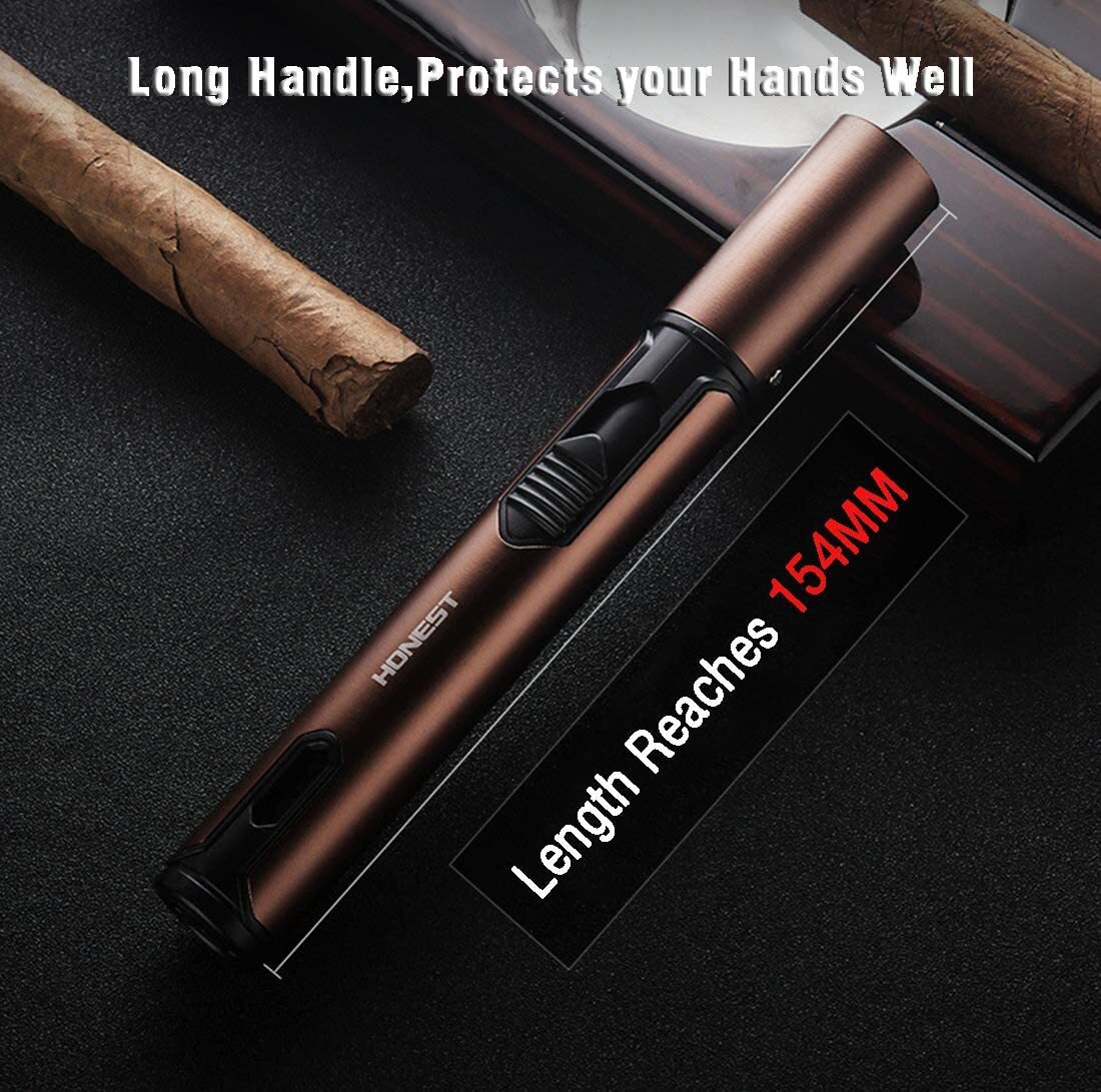 2 PCS Butane Torch Lighter 6 Inch Long Adjustable Windproof Refillable Butane