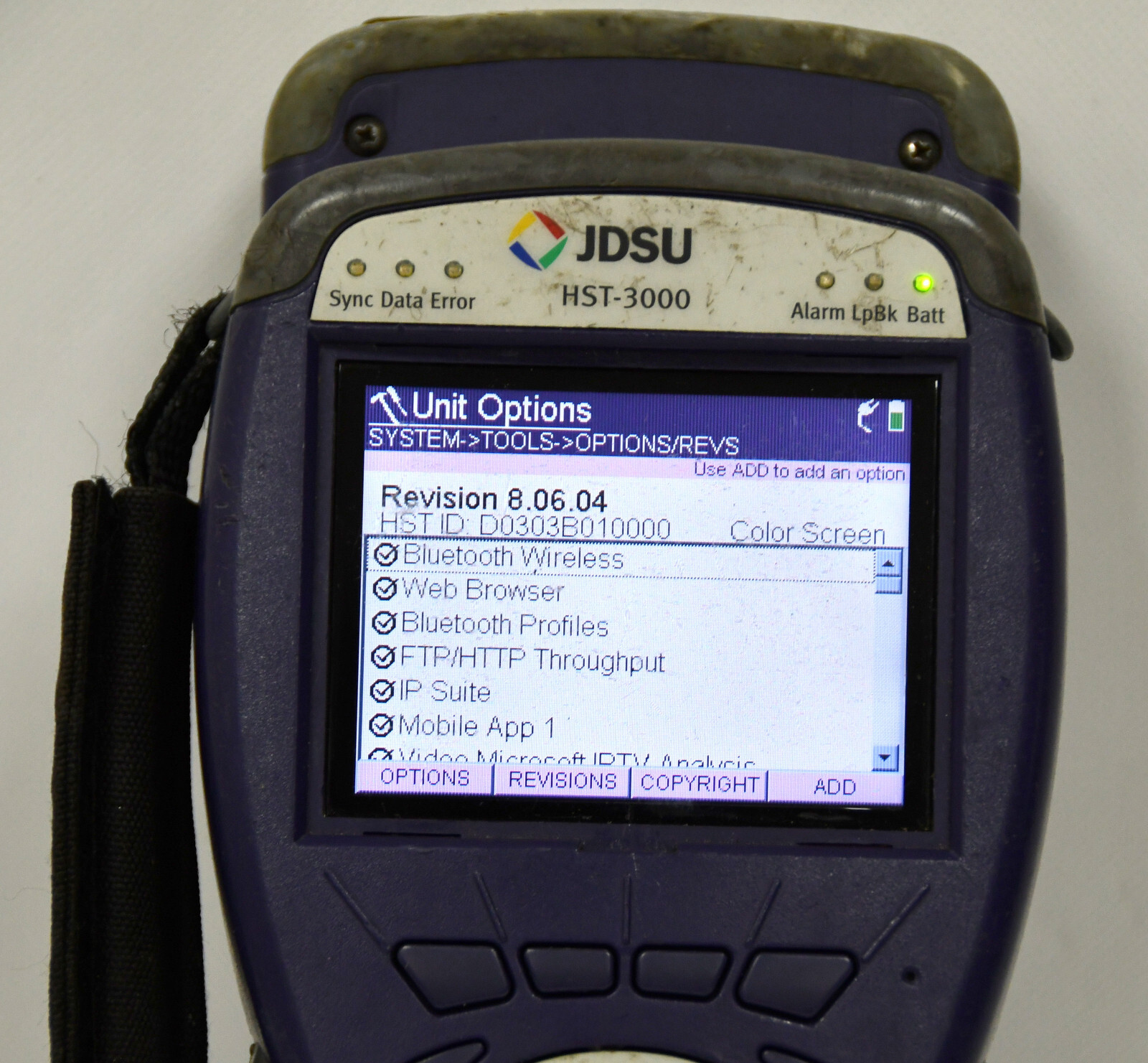 JDSU HST-3000 Meter w/BDCM-WB2 Module Color