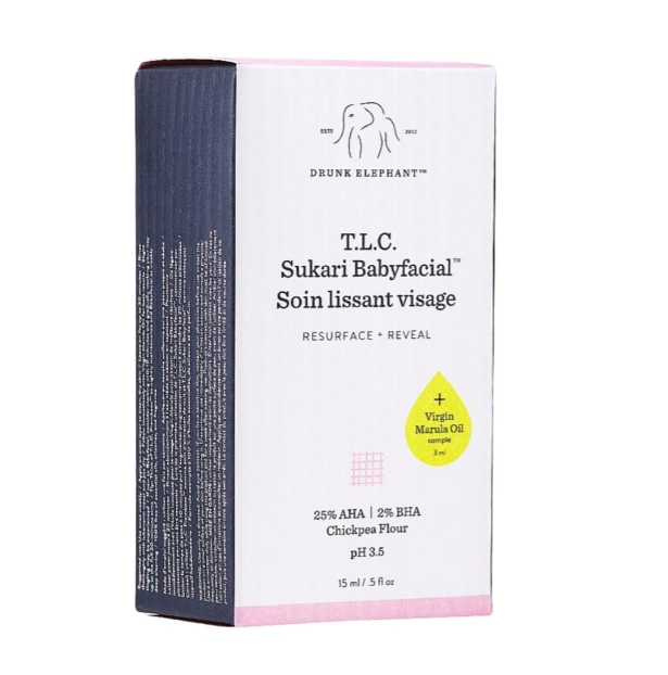 Drunk Elephant T.L.C. Sukari Babyfacial Midi + Virgin Marula Luxury Facial Oil