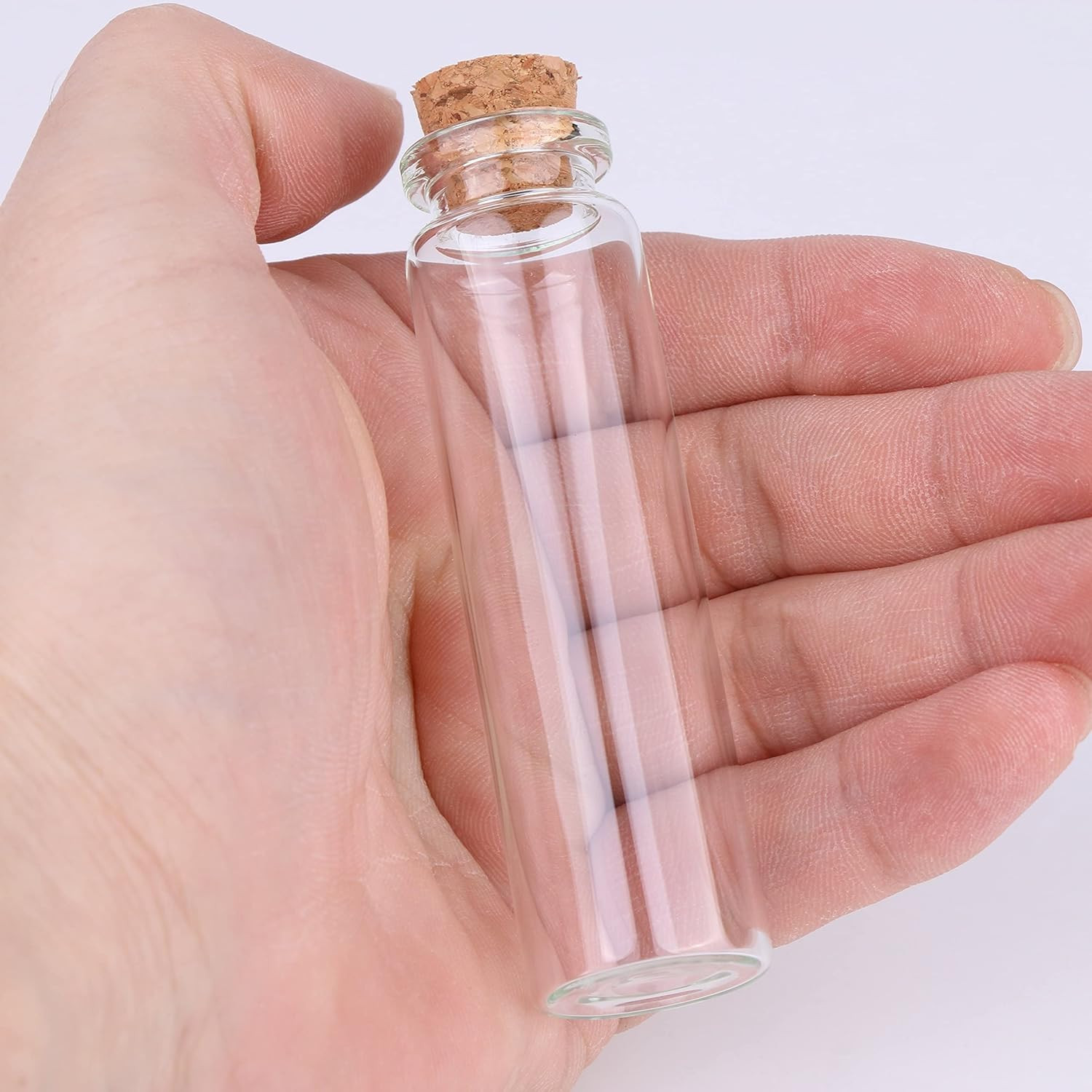 20Ml Small Glass Bottles,Tiny Glass Vials,Jars with Cork Stoppers,Message Bot...