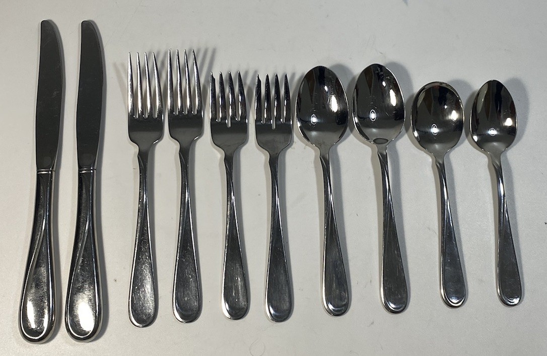 Oneida Flight Reliance Glossy Stainless Flatware Set Booster Lot Of 10 PCs