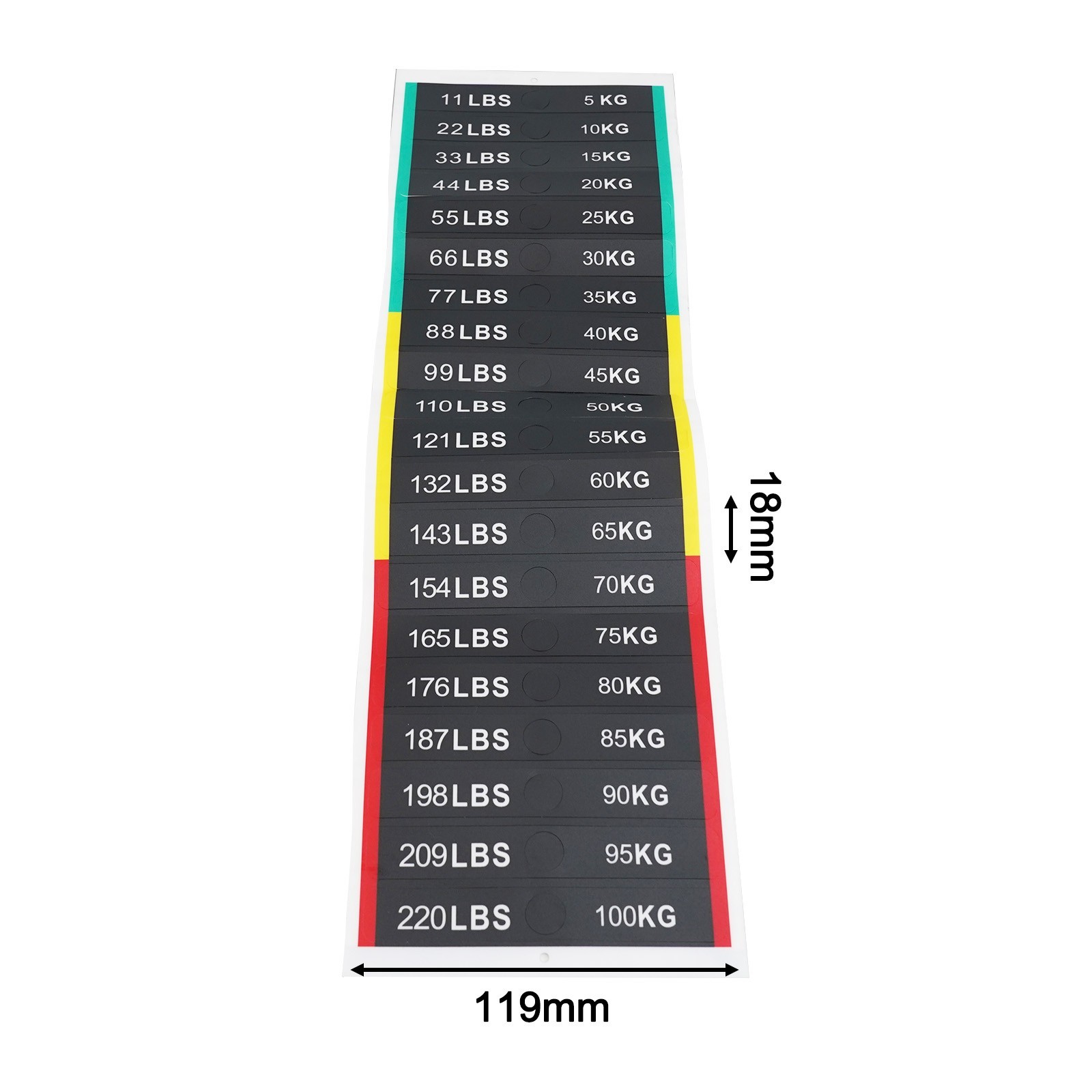 Upgrade Your Workout Session with Clear Weight Identification Stickers