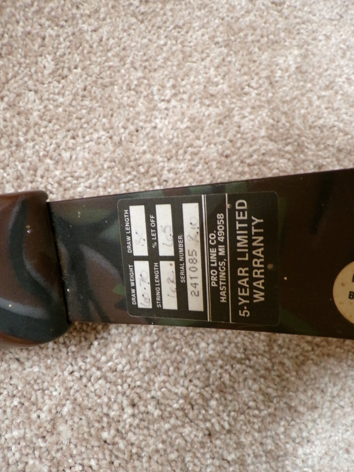 Vtg NOS Proline Point Blank "New Wave" Compound Bow 60-80 Lb RH