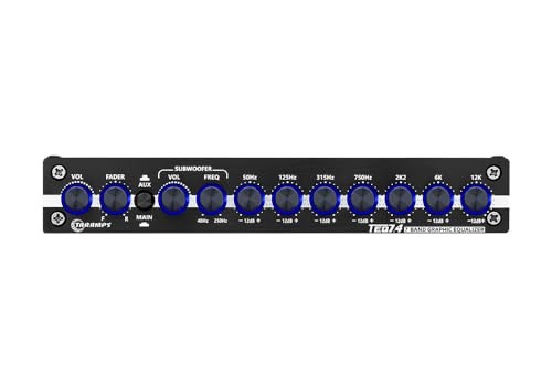 TARAMPS TEQ 7.4 Pro Car Audio Systems 7 Band Graphic Equalizer EQ Blue