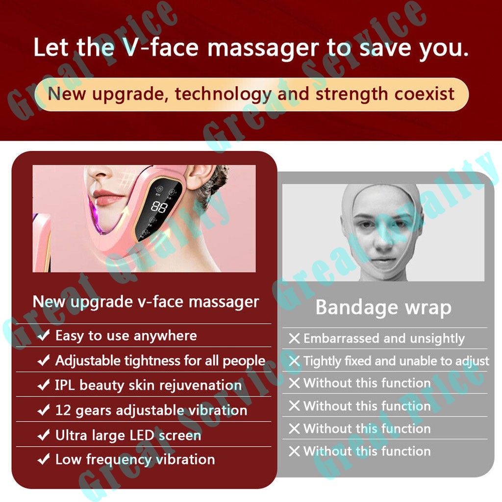 Facial Lifting Device Face Slimming Massager LED Photon Therapy V-Face Machine
