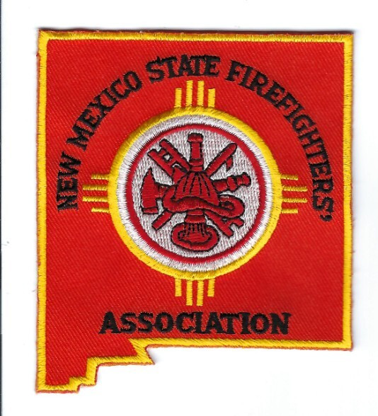 *RARE* State of New Mexico NM Firefighters' Association patch - NEW! STATE SHAPE