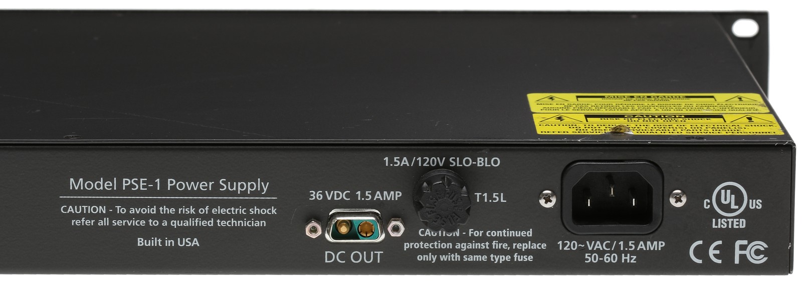 Wheatstone PSE-1 E-1 Broadcast Console Power Supply 36V 1.5A 1U Rackmount
