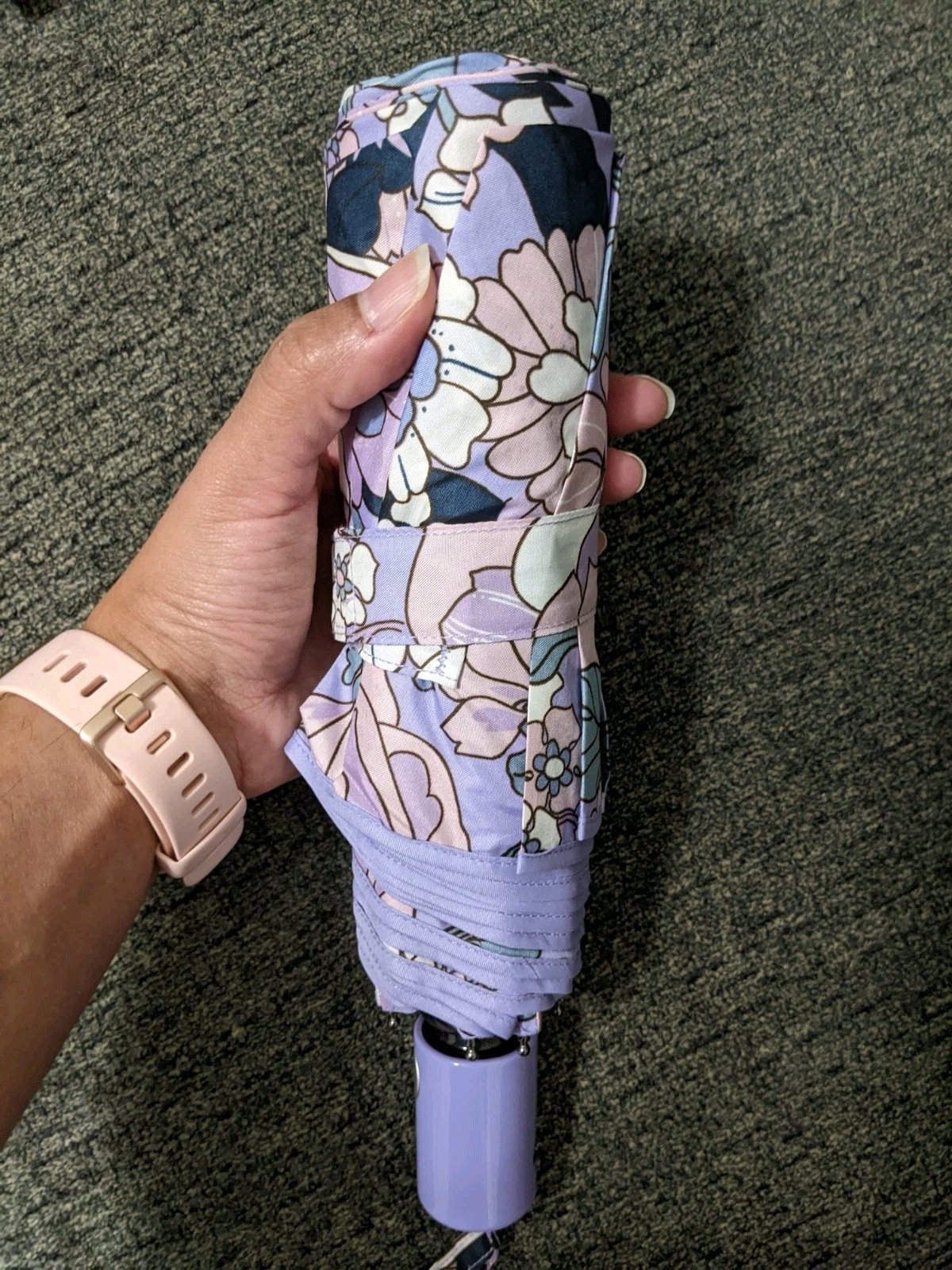 Vera Bradley Umbrella Aloha Blooms Lavender