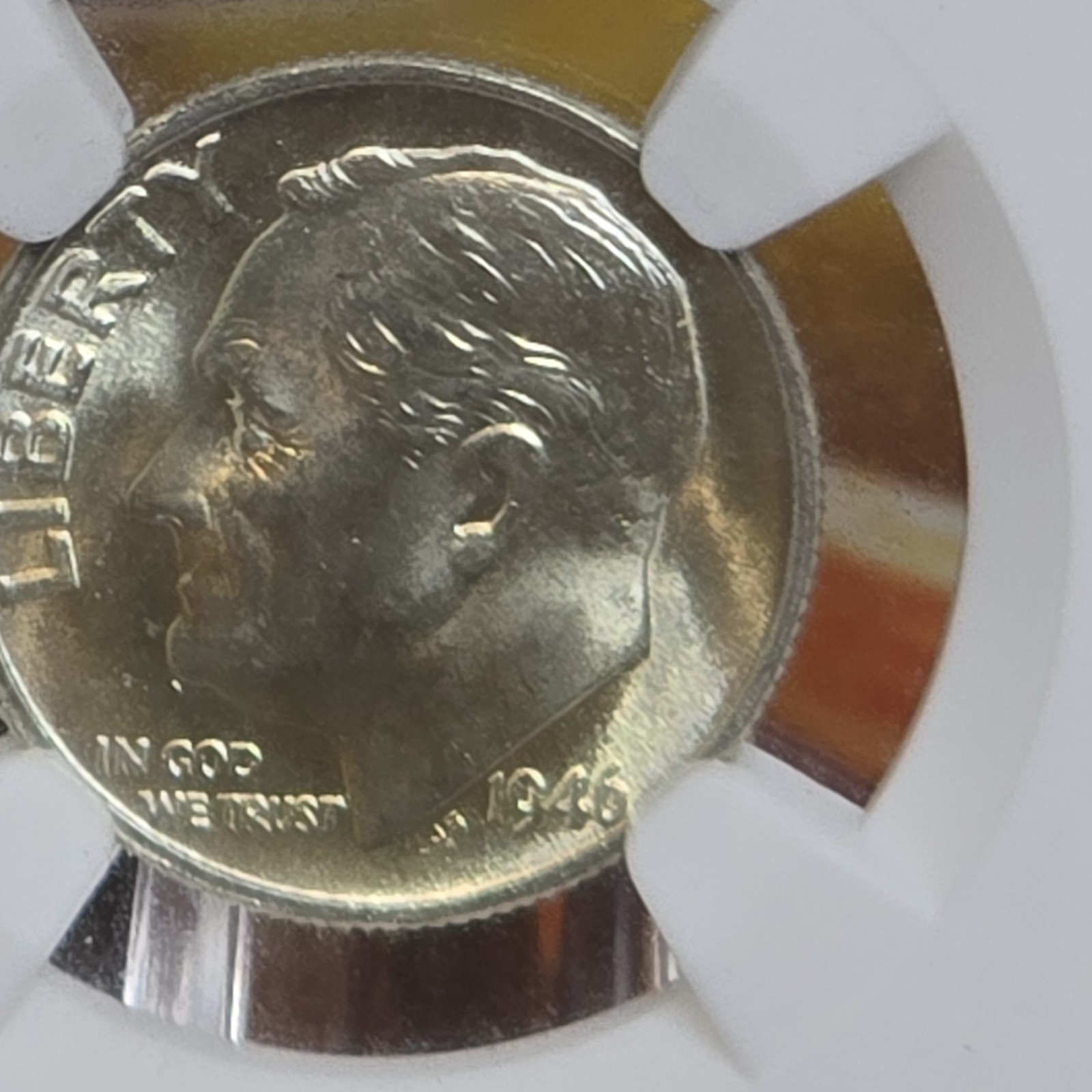 1946 Roosevelt Silver Dime 10c NGC MS65 FT Full Torch First Year Issue