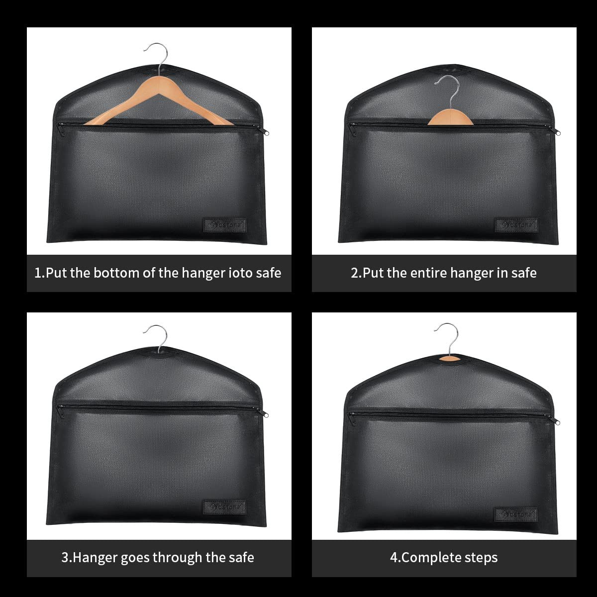 Hanger Diversion Fireproof & Waterproof Safe with Lock and Small Fireproof Bag