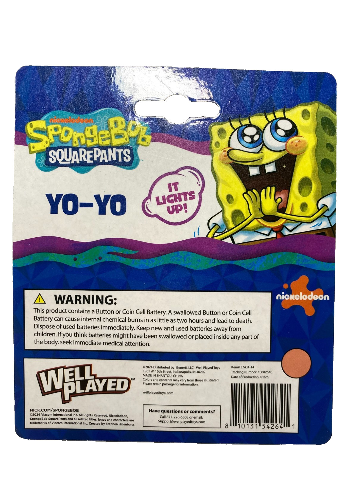 Nickelodeon SpongeBob SquarePants Fishface Light Up YO-YO New