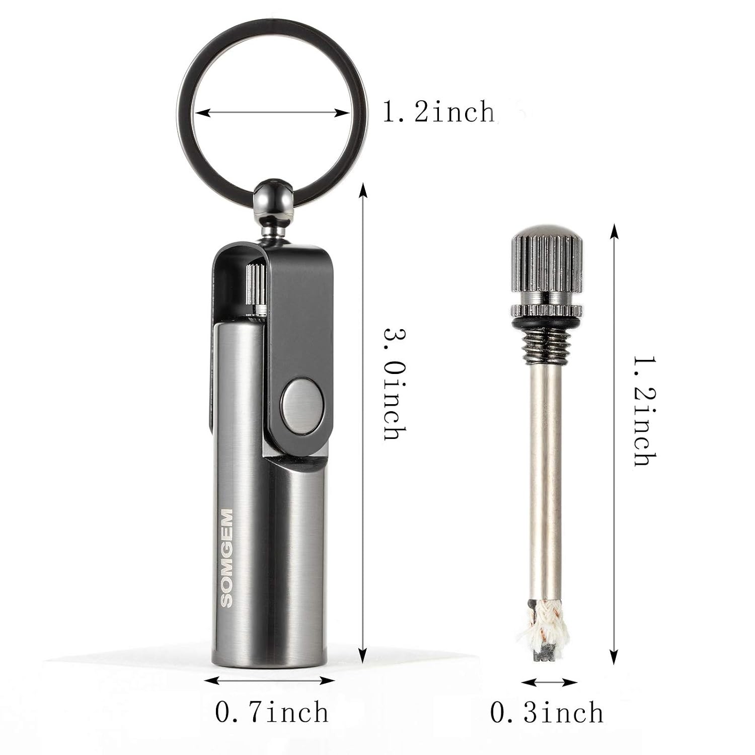 Permanent Match Lighter, 2 Pack Waterproof Flint Fire Starters | Reusable infini