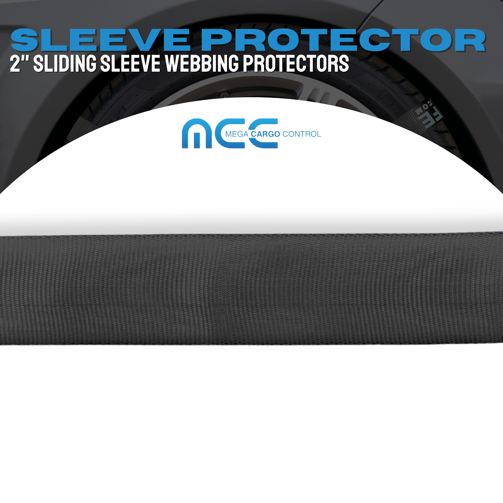 10 Pack 12" Sliding Sleeve Webbing Web Protector for 2" Ratchet Tie Down Strap