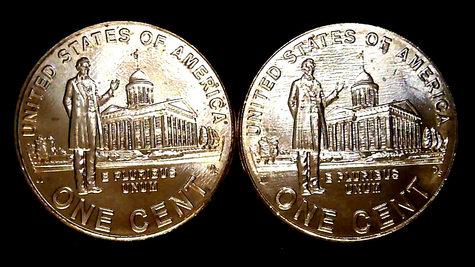 2009 P D 1C Lincoln Bicentennial Cent Professional 2 coins BU Red 24la1019-3