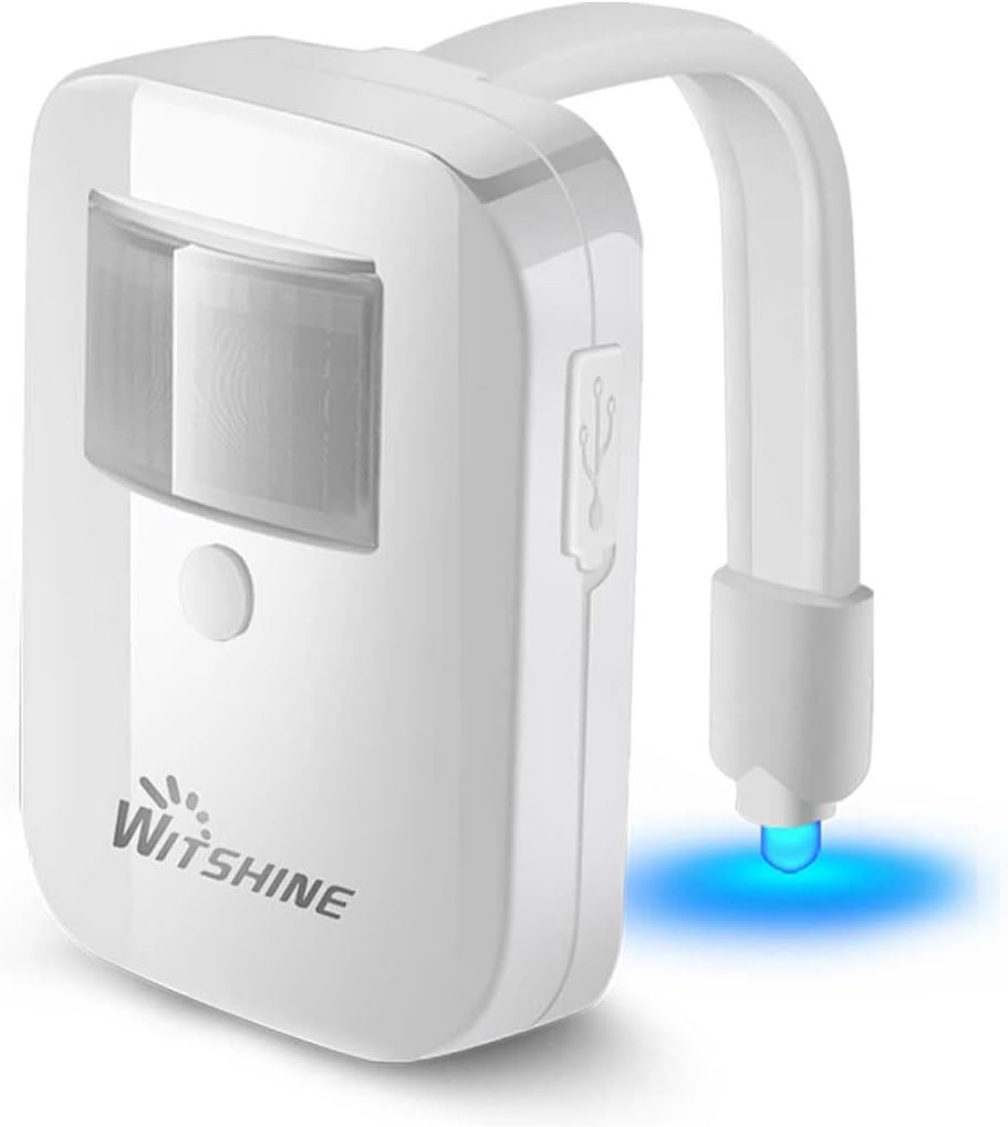 Toilet Light Motion Sensor, USB-C Rechargeable, Funny Gag Gift | 16-Color LED in