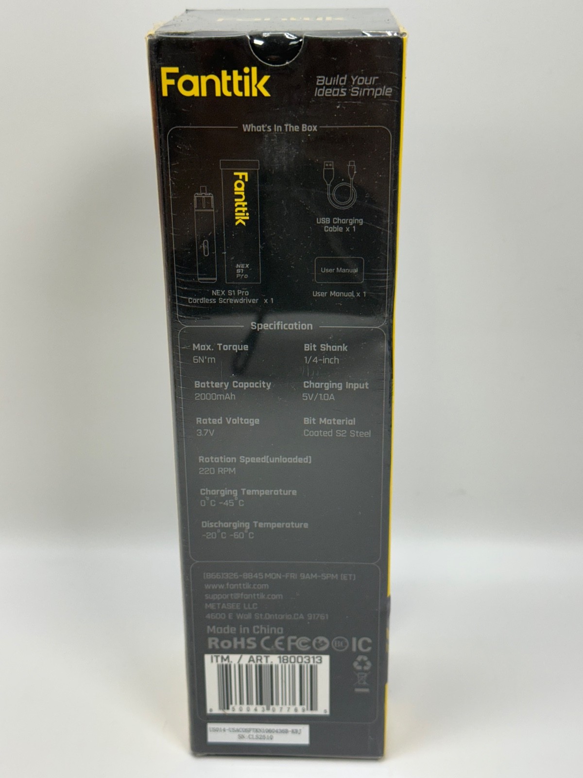 SEALED Fanttik NEX S1 Pro 3.7V Cordless Electric Screwdriver, 16-in-1 Metal Bits
