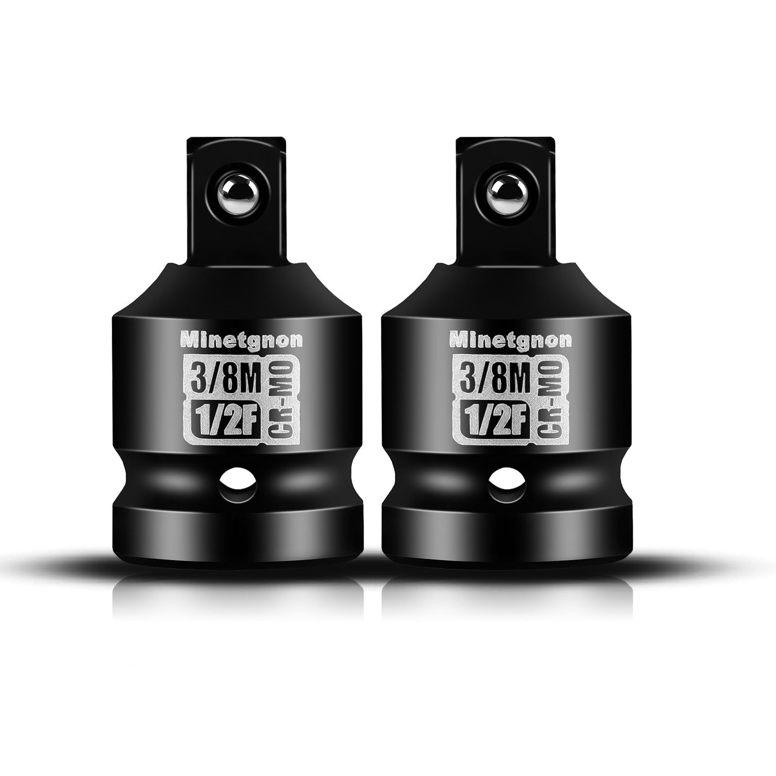 Minetgnon 2pcs 1/2M to 3/8F socket adapter