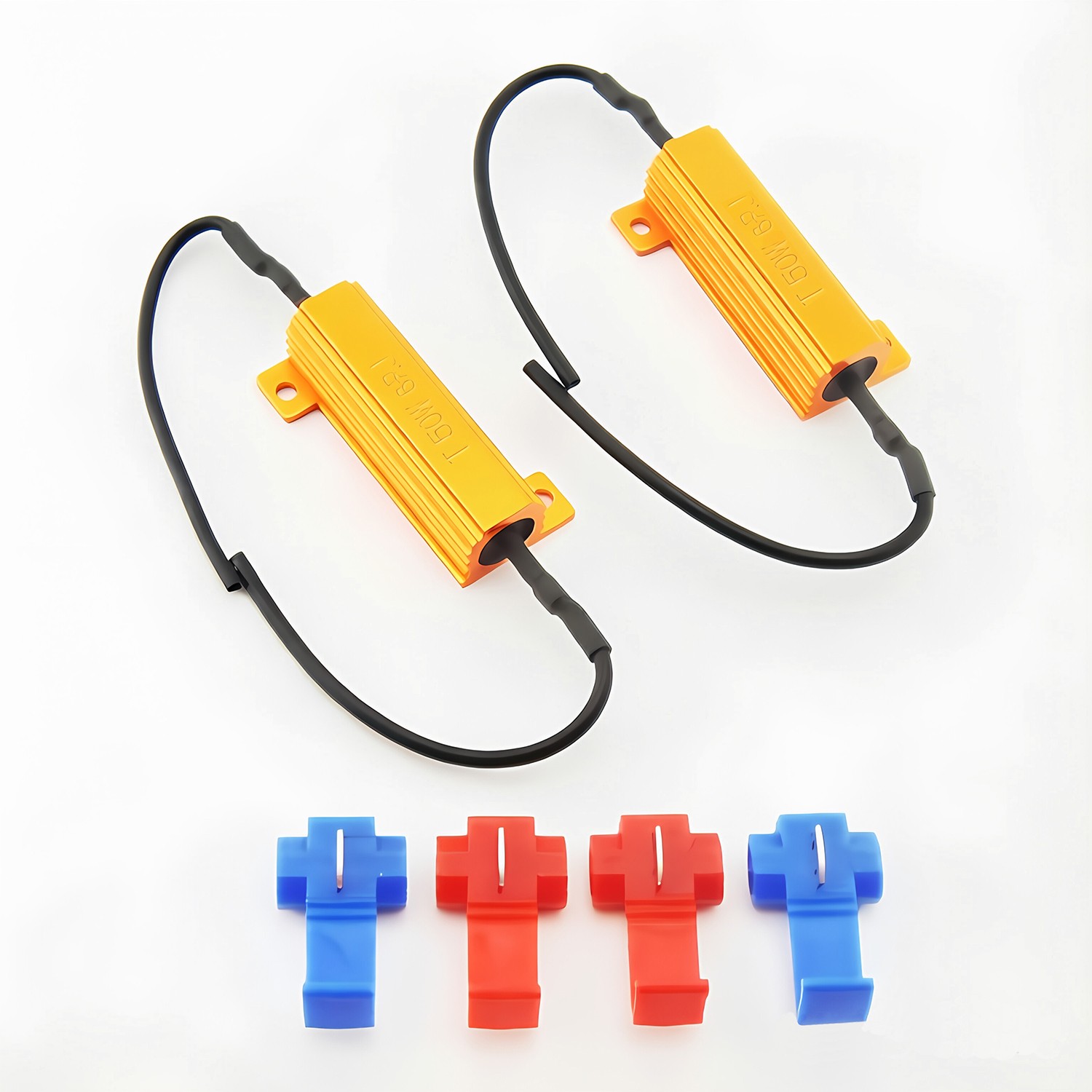 2pcs 50W 6-Ohm Load Resistor for LED Light Bulbs Rapid Flash OBC Error Code Fix