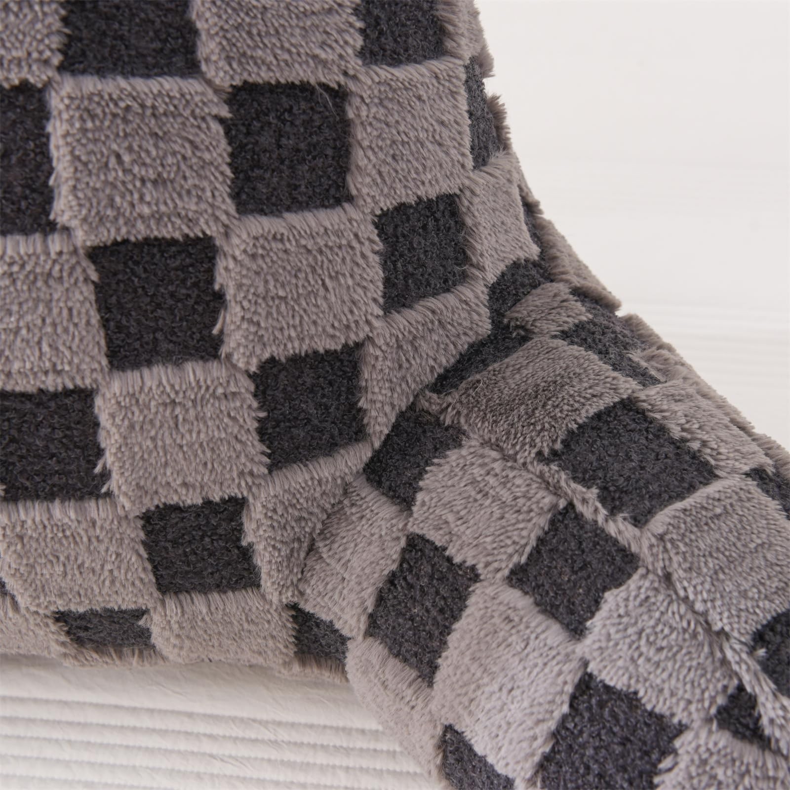 Aimuan Reading Pillow Checkered Bed Rest Wedge Backrest Checkerboard Pillow