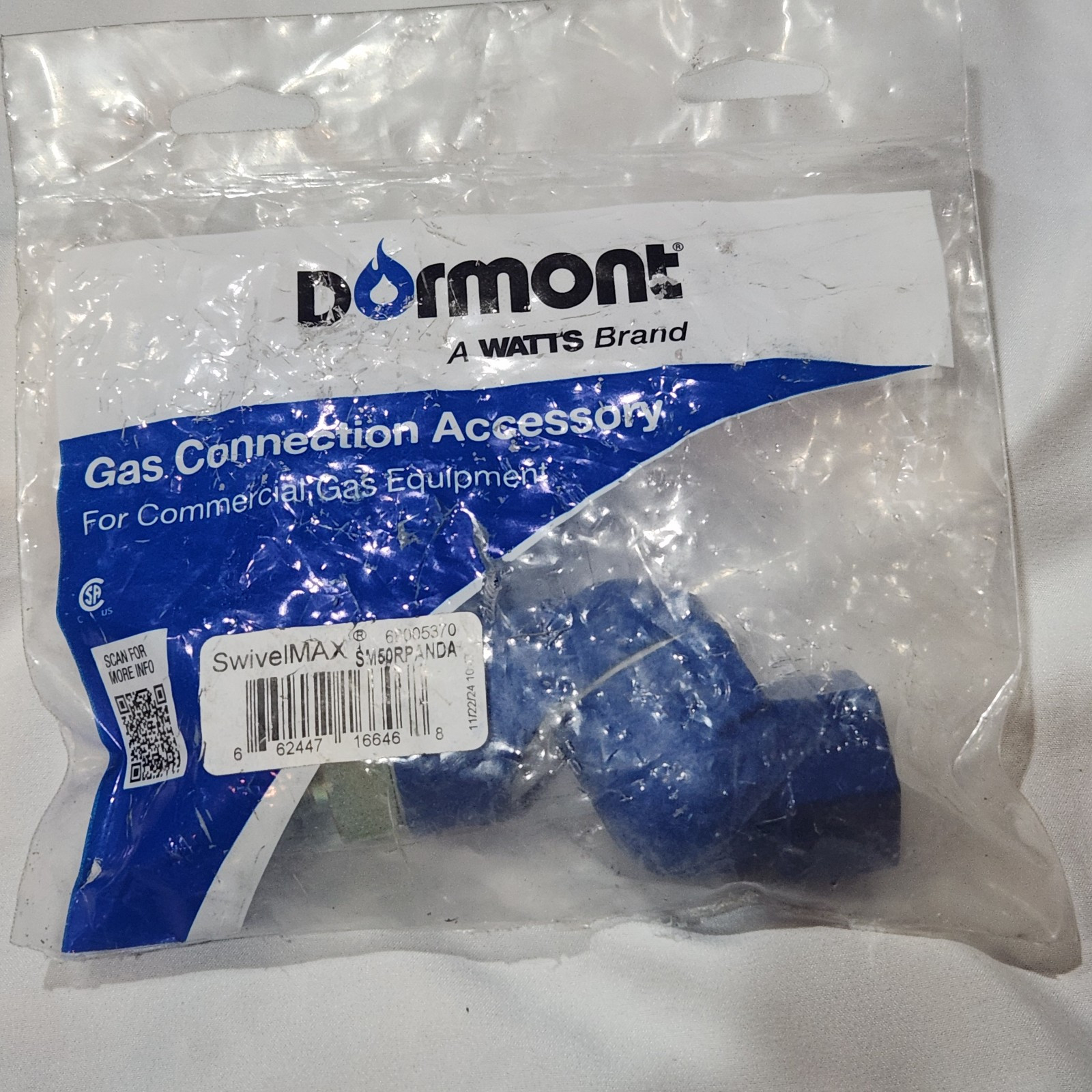 Gas Connection Swivel Max SM50RPANDA SM50R 68005370  DORMONT New 1012