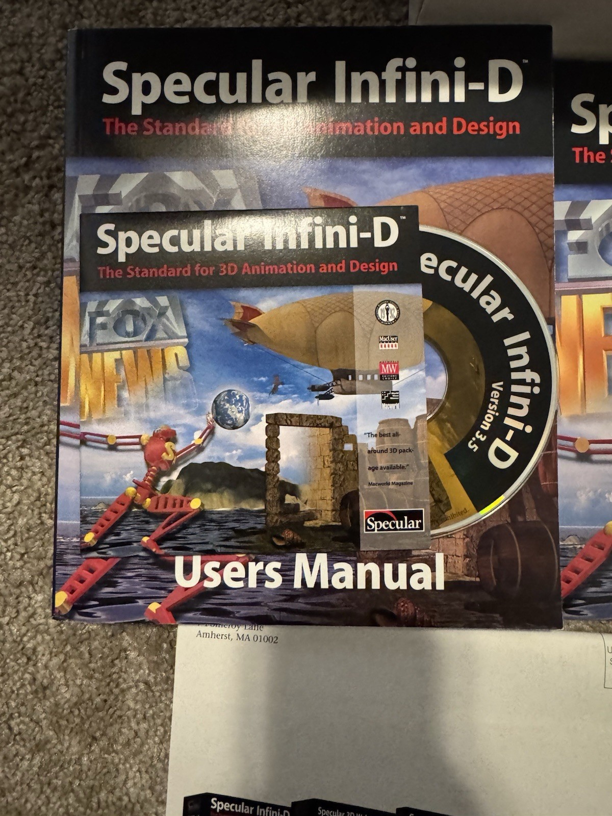 Specular Infini-D 3D Animation And Design Pro Resources With Key Cd 1996